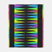 [Rainbow Fiesta] Harlequin Geometric Modern Black Fleecedecke (Vorderseite)