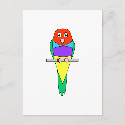 Rainbow Finch Bird. Farbenfroher Gouldian. Postkarte (Vorderseite)