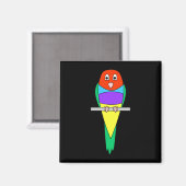 Rainbow Finch Bird. Gouldian Finch. Magnet (Vorderseite/Rückseite)