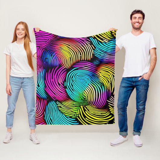 Rainbow Fingerprint Dreams Fleecedecke (Beispiel)