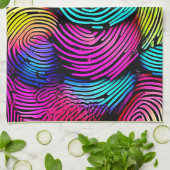 Rainbow Fingerprint Dreams Geschirrtuch (Gefaltet)