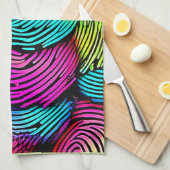 Rainbow Fingerprint Dreams Geschirrtuch (Viertel Falte)
