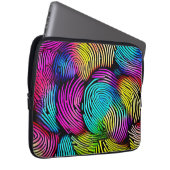 Rainbow Fingerprint Dreams Laptopschutzhülle (Vorne Rechts)