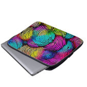 Rainbow Fingerprint Dreams Laptopschutzhülle (Vorne Knopf)