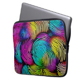 Rainbow Fingerprint Dreams Laptopschutzhülle (Vorderseite Links)