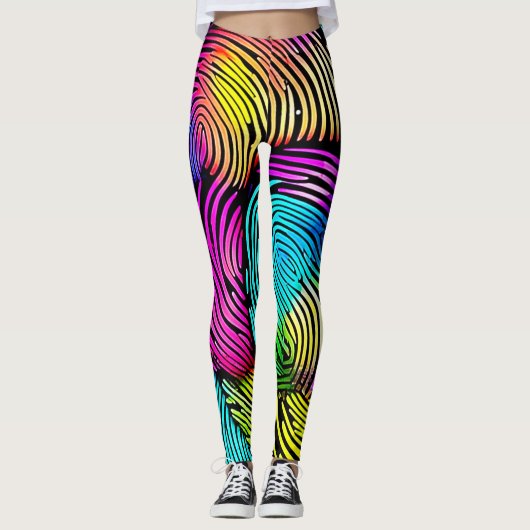 Rainbow Fingerprint Dreams Leggings (Vorderseite)