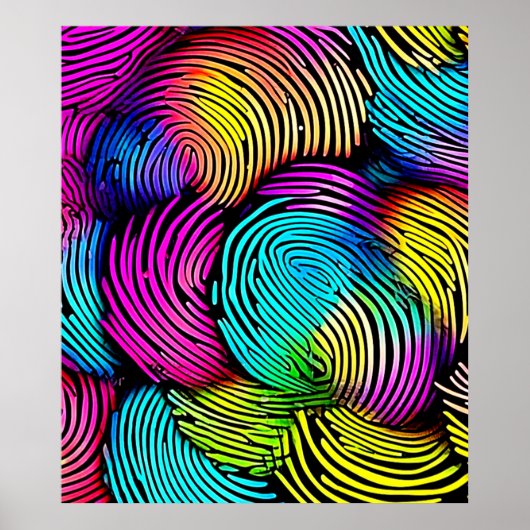 Rainbow Fingerprint Dreams Poster (Vorne)