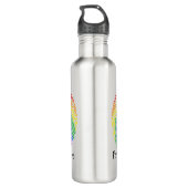 Rainbow Fingerprint Monogram Edelstahlflasche (Rückseite)