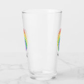 Rainbow Fingerprint Monogram Glas (Links)