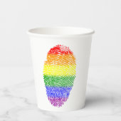 Rainbow Fingerprint Pappbecher (Rückseite)