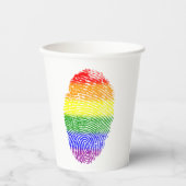 Rainbow Fingerprint Pappbecher (Vorderseite)