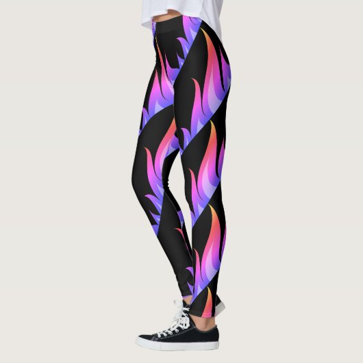 Rainbow fire flames trainout Fitness gym Leggings (Links)