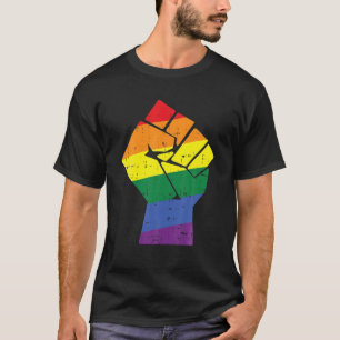 Rainbow Fire Gay Pride Equality Rights Protest LGB T-Shirt