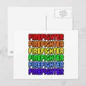 Rainbow Firefighter Postkarte (Vorne/Hinten)