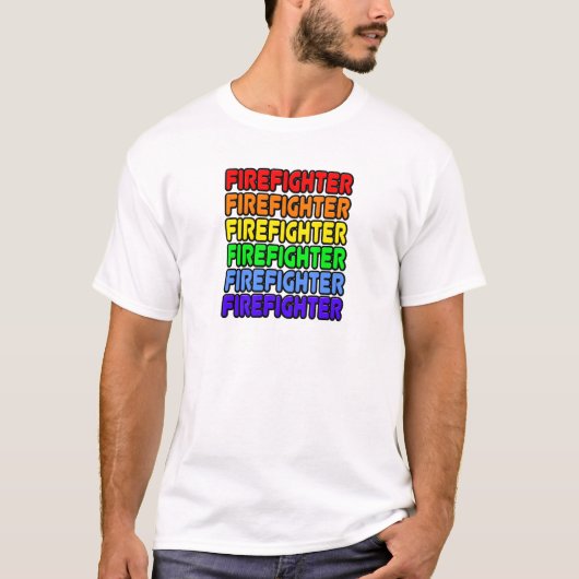 Rainbow Firefighter T-Shirt (Vorderseite)