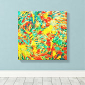 Rainbow Fireworks Celebration Art Abstrakt Leinwanddruck (Insitu (Holzboden))