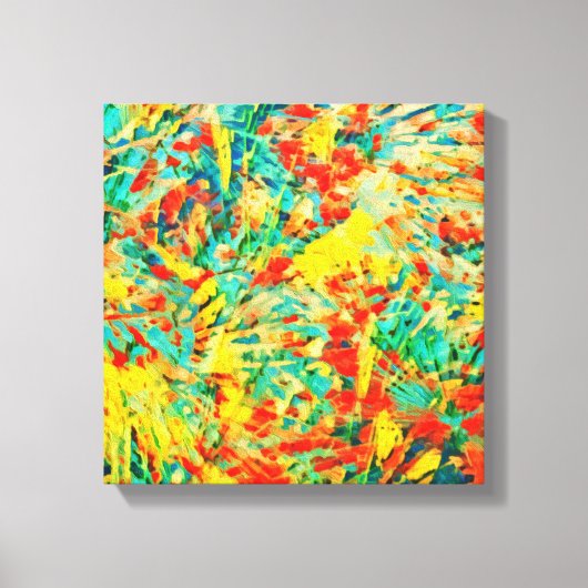 Rainbow Fireworks Celebration Art Abstrakt Leinwanddruck (Vorderseite)