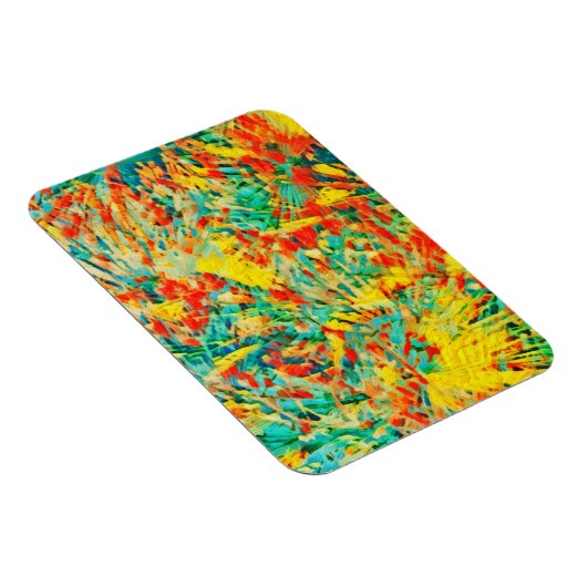 Rainbow Fireworks Celebration Art Abstrakt Magnet (Rechte Seite)