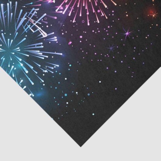 Rainbow Fireworks Decoupage Seidenpapier (Ausschnitt)