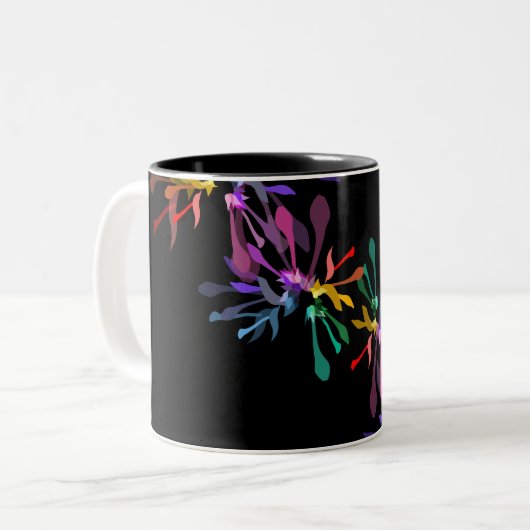 Rainbow Fireworks Printing Zweifarbige Tasse (Vorderseite Links)
