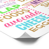 Rainbow First BIrthday Party-Plakat Poster (Ecke)