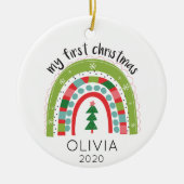 Rainbow First Christmas Ornament (Vorne)