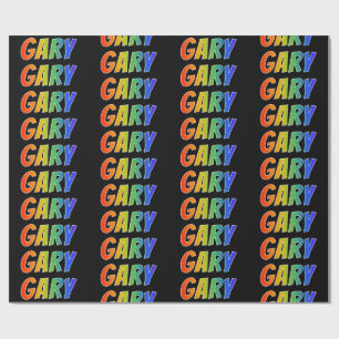 Rainbow First Name "GARY"; Spaß und Farben Geschenkpapier