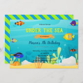 Rainbow Fisch Geburtstagsthema Einladung (Vorne/Hinten)