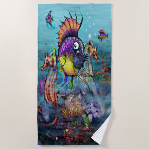 Rainbow Fish Beach Handtuch