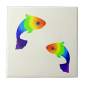 Rainbow Fish Keramik Tile Fliese (Vorderseite)