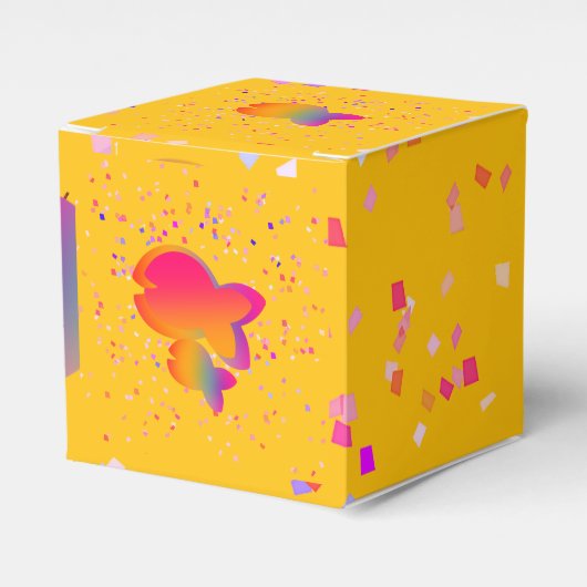 Rainbow Fish Kids Yellow Birthday Geschenkschachtel (Vorderseite)