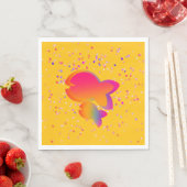 Rainbow Fish Kids Yellow Birthday Serviette (Beispiel)