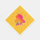 Rainbow Fish Kids Yellow Birthday Serviette (Ecke)