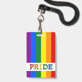 Rainbow Flag Abzeichen & LGBT, Stolz Ausweis (Vorderseite mit Lanyard)