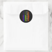Rainbow Flag American LGBT Pride Month LGBTQ USA Runder Aufkleber (Tasche)