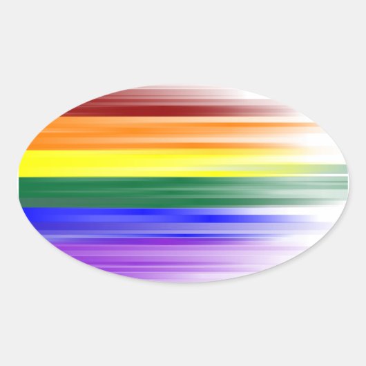 Rainbow-Flag-Aufkleber (Oval) Ovaler Aufkleber (Vorderseite)
