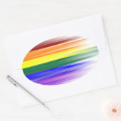 Rainbow-Flag-Aufkleber (Oval) Ovaler Aufkleber (Umschlag)