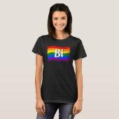 Rainbow Flag Bi Bisexual pride LGBT LGBTQ Stolz T-Shirt (Vorne ganz)