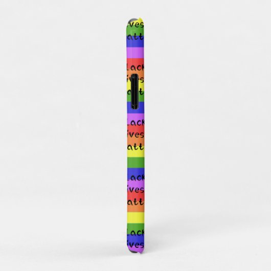 Rainbow Flag Black Living Matter Text LGBTQ Case-Mate iPhone Hülle (Hinten/Rechts)