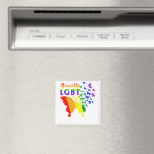 Rainbow Flag Butterfly LGBT Magnet (In Situ (Geschirrspüler))