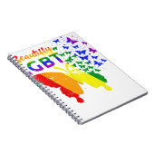 Rainbow Flag Butterfly LGBT Notizblock (Rechte Seite)