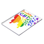 Rainbow Flag Butterfly LGBT Notizblock (Linke Seite)