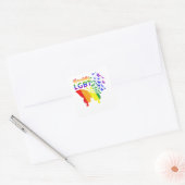 Rainbow Flag Butterfly LGBT Quadratischer Aufkleber (Umschlag)