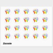 Rainbow Flag Butterfly LGBT Runder Aufkleber (Blatt)