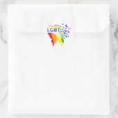 Rainbow Flag Butterfly LGBT Runder Aufkleber (Tasche)