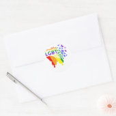 Rainbow Flag Butterfly LGBT Runder Aufkleber (Umschlag)