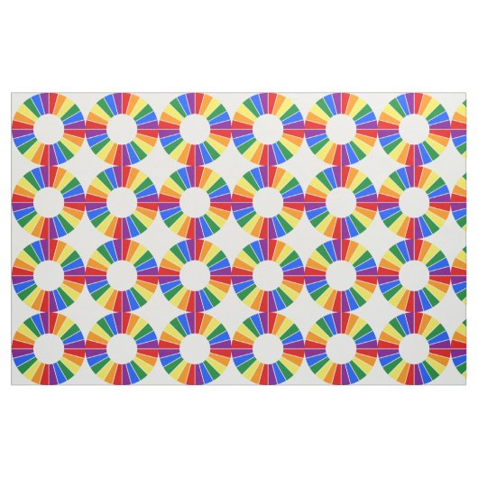 RAINBOW FLAG BUTTON RAYS + Ihr Backgr. Ideen Stoff (Yard (91,4 cm))