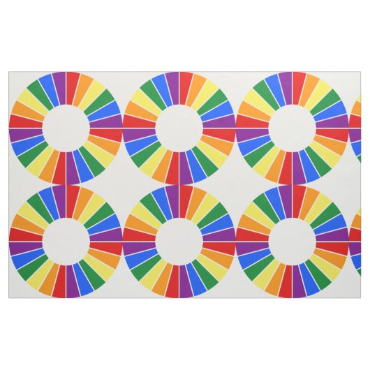 RAINBOW FLAG BUTTON RAYS + Ihr Backgr. Ideen Stoff (Fat Quarter (45,7 x 55,9 cm))