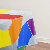 RAINBOW FLAG BUTTON RAYS + Ihr Hintergrund Tischdecke (Beispiel)