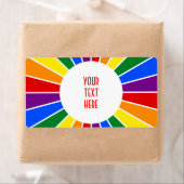 RAINBOW FLAG BUTTON RAYS + Ihr Zeichen oder Text (Insitu)